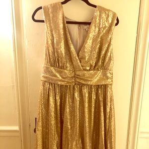 Gold sequin party dress